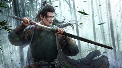 古风雨天竹林侠客