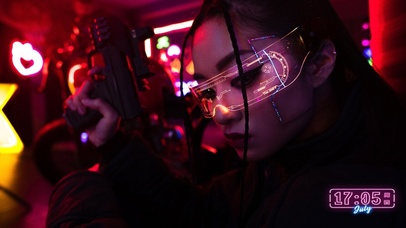 4K赛博朋克风女孩