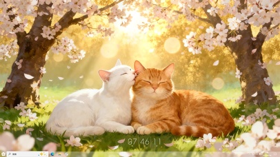 樱花下的猫咪们