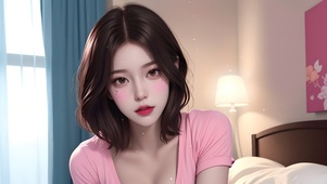 气质短发美女