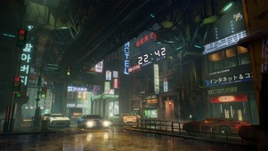 赛博朋克城市街景