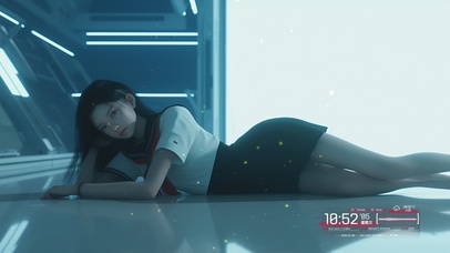 纤腰盈盈，宛若柳枝拂堤