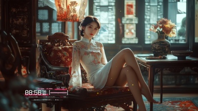 如同风中摇曳的花朵，轻盈而自信