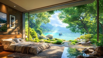 护眼湖畔别墅卧室