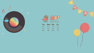 清新简约音乐桌面