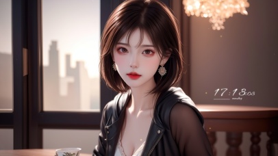 纯欲系短发可爱女生