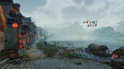 4k 治愈雨天江南古镇