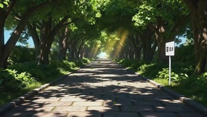 绿色林荫绿道