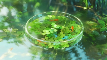 四叶草池塘 护眼