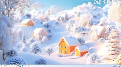 唯美的雪景小镇