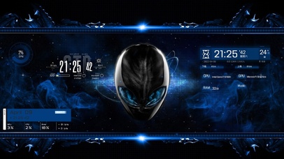 炫酷蓝色外星人数据信息