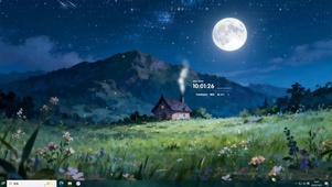  夜晚星空小屋