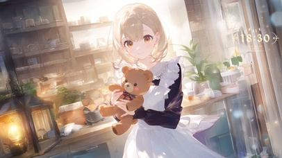 唯美房间小熊女孩