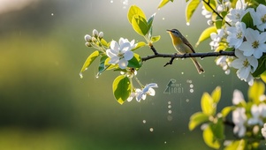 春雨梨花