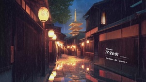 雨中街道