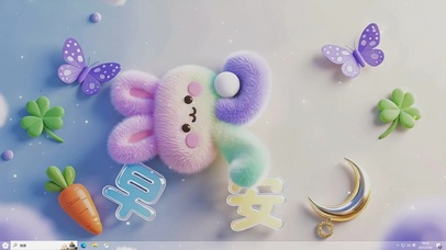 早安小兔-桌面主题