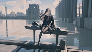 JK性感黑丝美女