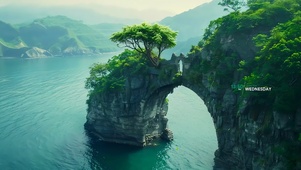 湖中的石桥