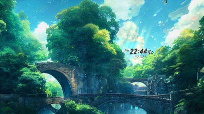 4k 夏日阳光护眼山林拱桥