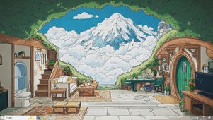 林居探雪-桌面主题