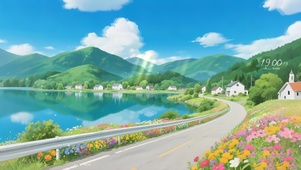 清新湖边公路