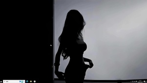 美女黑影