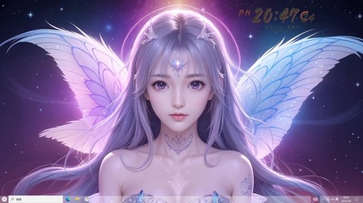 4k纯欲七彩翅膀美少女