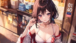 可爱和服少女
