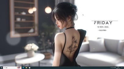 清冷感美女背影