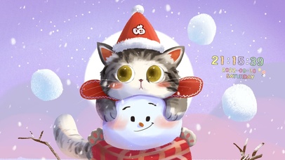 4K唯美冬天可爱猫咪