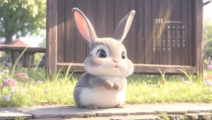 可爱小灰兔