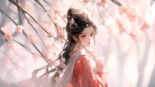 国风 樱花少女