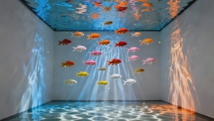 蓝色的梦幻水族馆