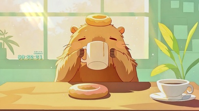 午后慵懒的卡皮巴拉