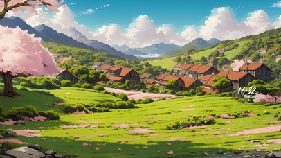 绿色森林大地