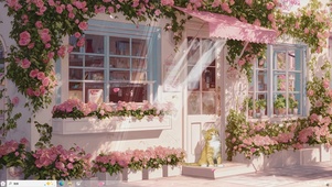 粉蔷薇的温柔时光-桌面主题