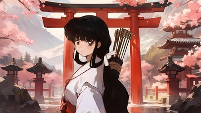 春樱纷坠神社巫女