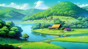 治愈 乡村稻田