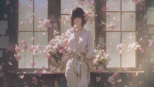 小清新短发美女