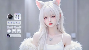 白发狐耳美女