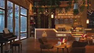唯美冬季咖啡厅