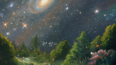 唯美治愈星空夜景