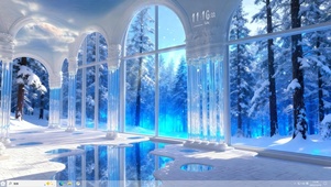 梦幻冰蓝雪森林主题