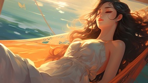小憩少女