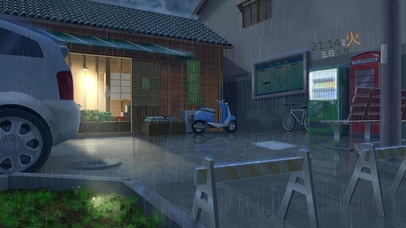 雨天日式城市街道