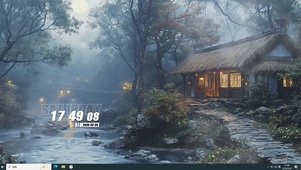 雨天树木桌面主题