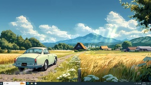 乡间麦田小路