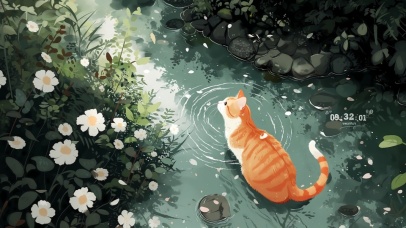 静谧花园橘猫