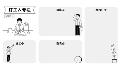 【打工人】电脑工作学习分区壁纸