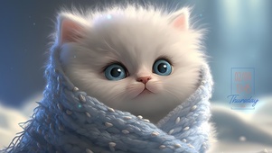 围巾可爱猫咪